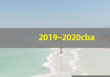 2019~2020cba