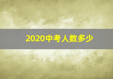 2020中考人数多少