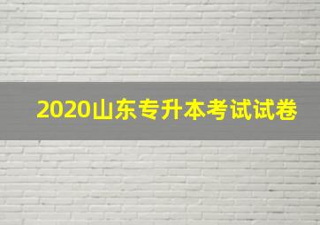 2020山东专升本考试试卷