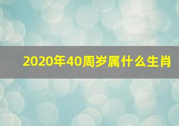 2020年40周岁属什么生肖