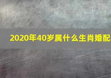 2020年40岁属什么生肖婚配