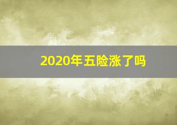 2020年五险涨了吗