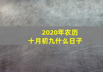 2020年农历十月初九什么日子