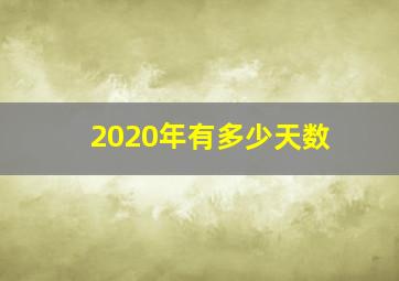 2020年有多少天数