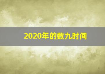 2020年的数九时间