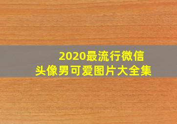 2020最流行微信头像男可爱图片大全集