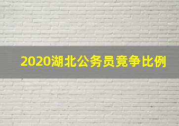 2020湖北公务员竞争比例