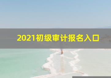 2021初级审计报名入口