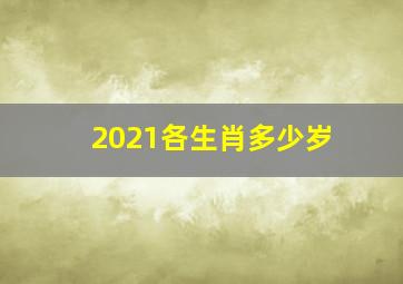 2021各生肖多少岁