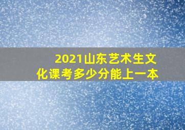 2021山东艺术生文化课考多少分能上一本