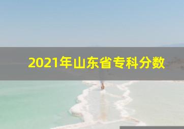 2021年山东省专科分数