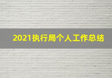 2021执行局个人工作总结