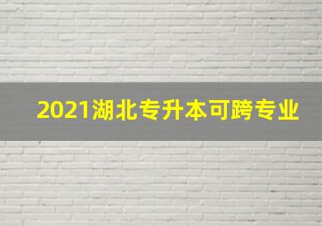 2021湖北专升本可跨专业