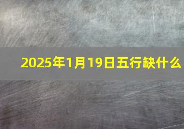 2025年1月19日五行缺什么