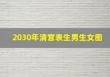 2030年清宫表生男生女图