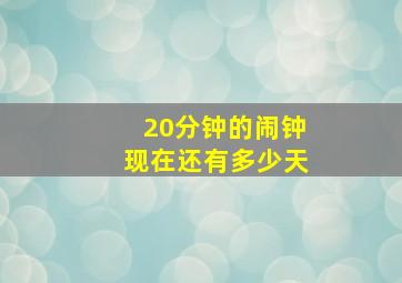 20分钟的闹钟现在还有多少天