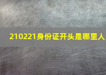 210221身份证开头是哪里人