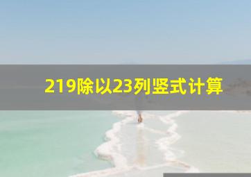 219除以23列竖式计算