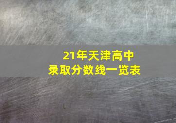 21年天津高中录取分数线一览表