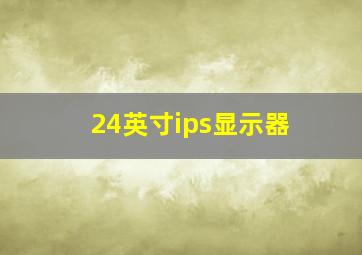 24英寸ips显示器