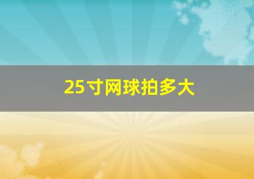 25寸网球拍多大