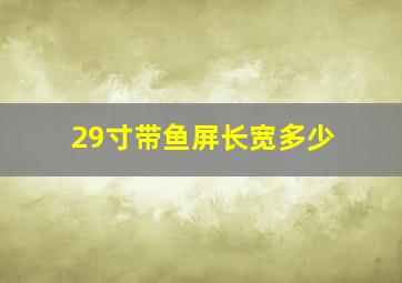 29寸带鱼屏长宽多少