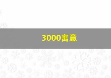 3000寓意