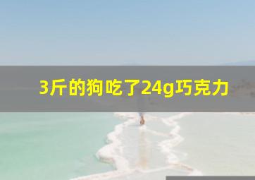 3斤的狗吃了24g巧克力