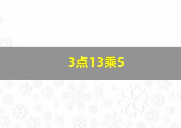 3点13乘5