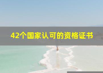 42个国家认可的资格证书