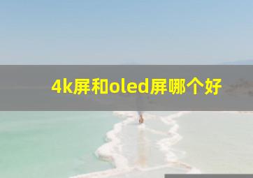 4k屏和oled屏哪个好