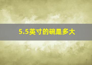 5.5英寸的碗是多大