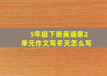 5年级下册英语第2单元作文写冬天怎么写