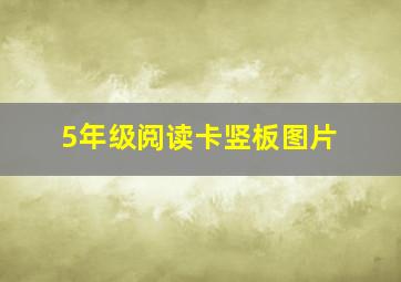 5年级阅读卡竖板图片