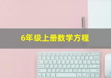 6年级上册数学方程