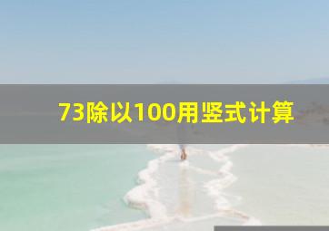 73除以100用竖式计算