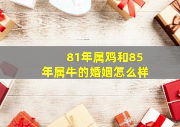 81年属鸡和85年属牛的婚姻怎么样