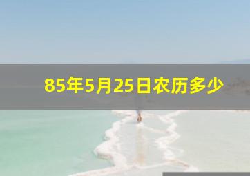 85年5月25日农历多少