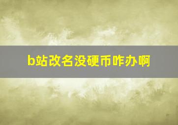 b站改名没硬币咋办啊