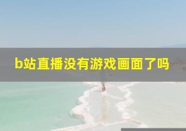 b站直播没有游戏画面了吗