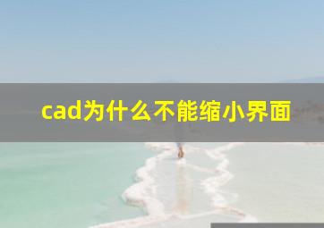 cad为什么不能缩小界面