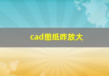 cad图纸咋放大