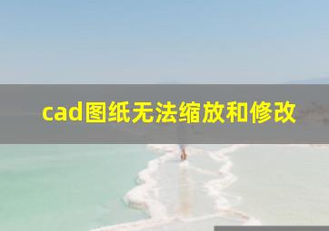 cad图纸无法缩放和修改