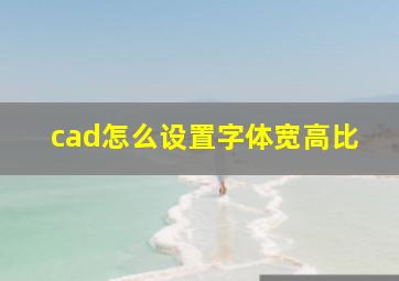 cad怎么设置字体宽高比