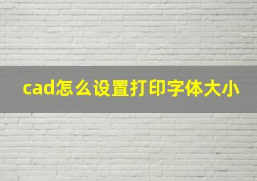 cad怎么设置打印字体大小