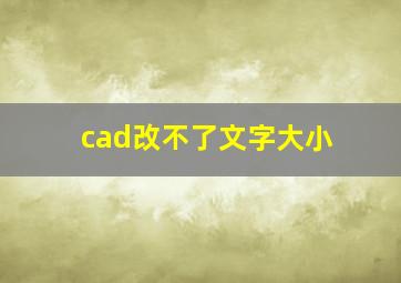 cad改不了文字大小