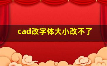 cad改字体大小改不了