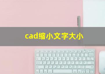 cad缩小文字大小