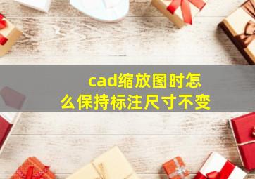 cad缩放图时怎么保持标注尺寸不变