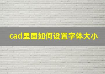 cad里面如何设置字体大小